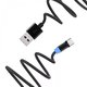 USB кабель SkyDolphin S59T Magnetic, USB тип-C, USB тип-A, 100 см, 2,4 А, черный, магнитный Превью 1