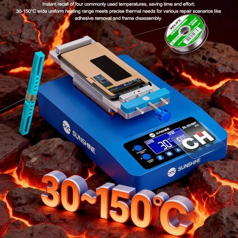 LCD Touch Screen Glass Separator Sunshine S-918F Pro, (for LCDs up to 7", with vacuum pump) Preview 3