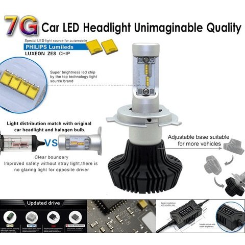 Car LED Headlamp Kit UP-7HL-9012W-4000Lm (HIR2, 4000 lm, cold white) Preview 3