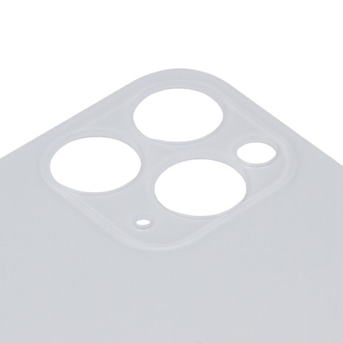 Housing Back Cover compatible with iPhone 11 Pro, (white, silver, no need to remove the camera glass, Original (PRC), big hole, matte silver) Preview 1
