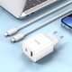 Adaptador de red Hoco C80A Plus, 20 W, Power Delivery (PD), blanco, 2 puertos, #6931474779885 Vista previa  2