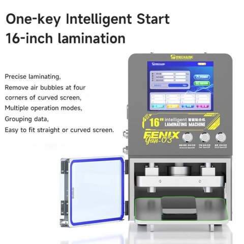 Dispositivo para pegar módulos de pantallas Mechanic GAN-03 FENIX puede usarse con celulares; tablet PC, se usa para pantallas de hasta 16" Vista previa  4