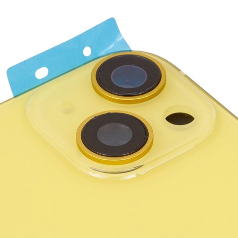 Carcasa puede usarse con iPhone 14, amarillo, con botones laterales,  con sujetador de tarjeta SIM, Original (PRC), EU version Vista previa  1