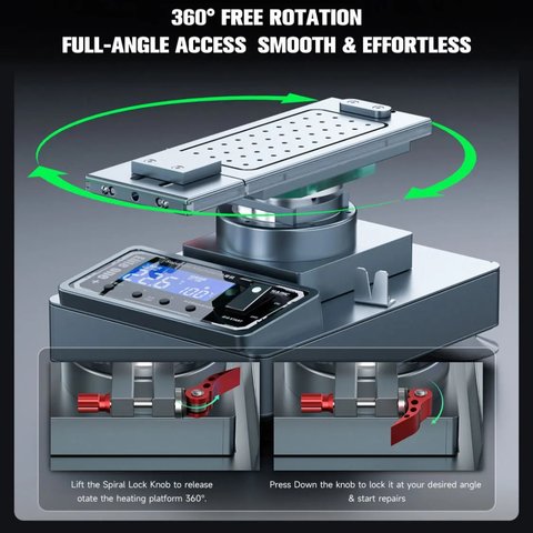 Dispositivo para despegar el módulo de pantalla Mechanic Elite One Plus, sirve para las pantallas de hasta 7", con bomba de vacío Vista previa  3