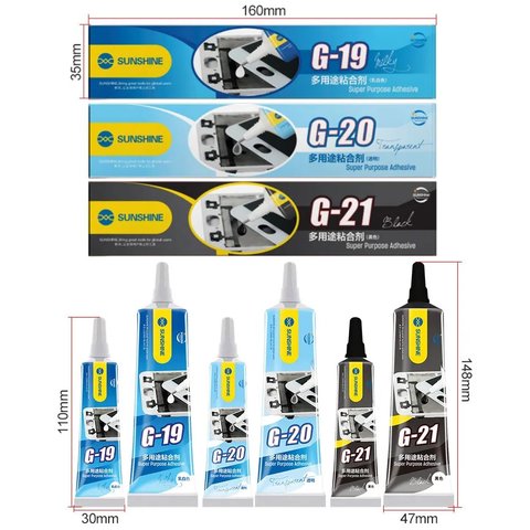 Adhesivos sellador Sunshine G-20, para pegar tapas traseras, para marcos de pantalla, 15 ml, transparente Vista previa  5