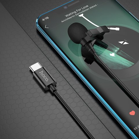 Мікрофон петличний Hoco L14, з кліпсою, USB тип-C, 2 м, #6931474761156 Прев'ю 2