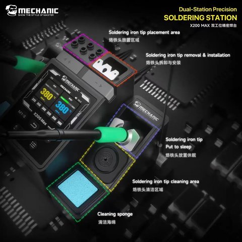 Паяльная станция Mechanic X200 MAX, цифровая, 200 Вт Превью 4