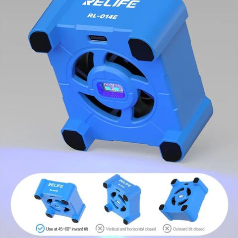 Ультрафиолетовая лампа RELIFE RL-014E, с вентилятором, с аккумулятором, 2in1 Превью 5