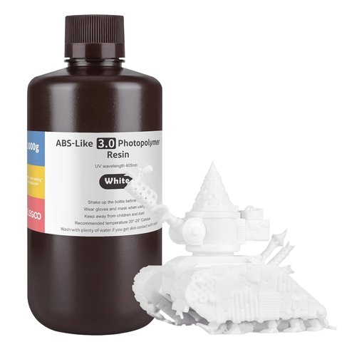 Фотополимерная смола для 3D-принтера ELEGOO ABS-образная 3.0, White, 1 кг Превью 4