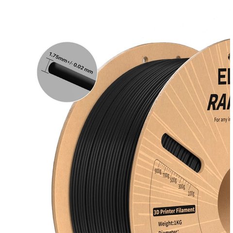 Філамент для 3D-принтера ELEGOO RAPID PLA+, чорний (black), 10 кг Прев'ю 2